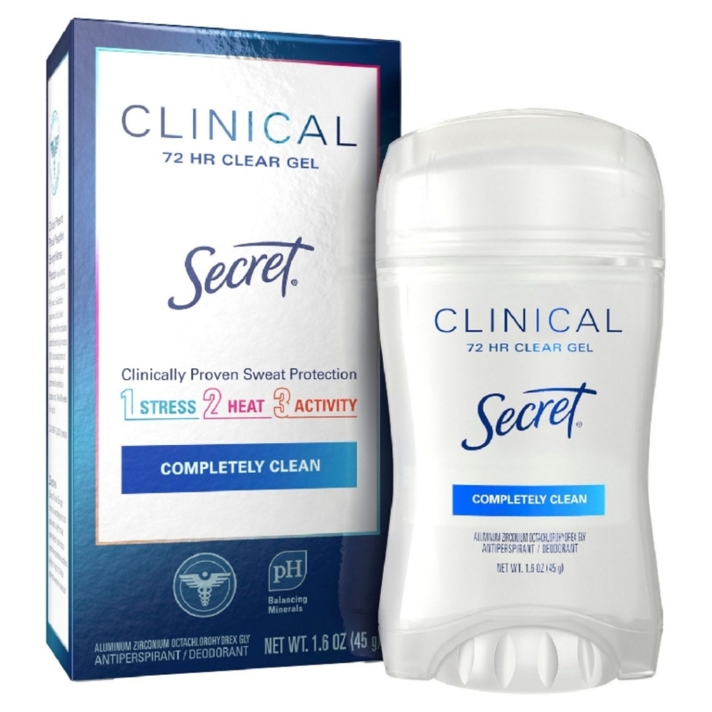 🐢2/$15 Secret Clinical Strength Clear Gel Deodorant Stick Completely Clean - Picture 6 of 16